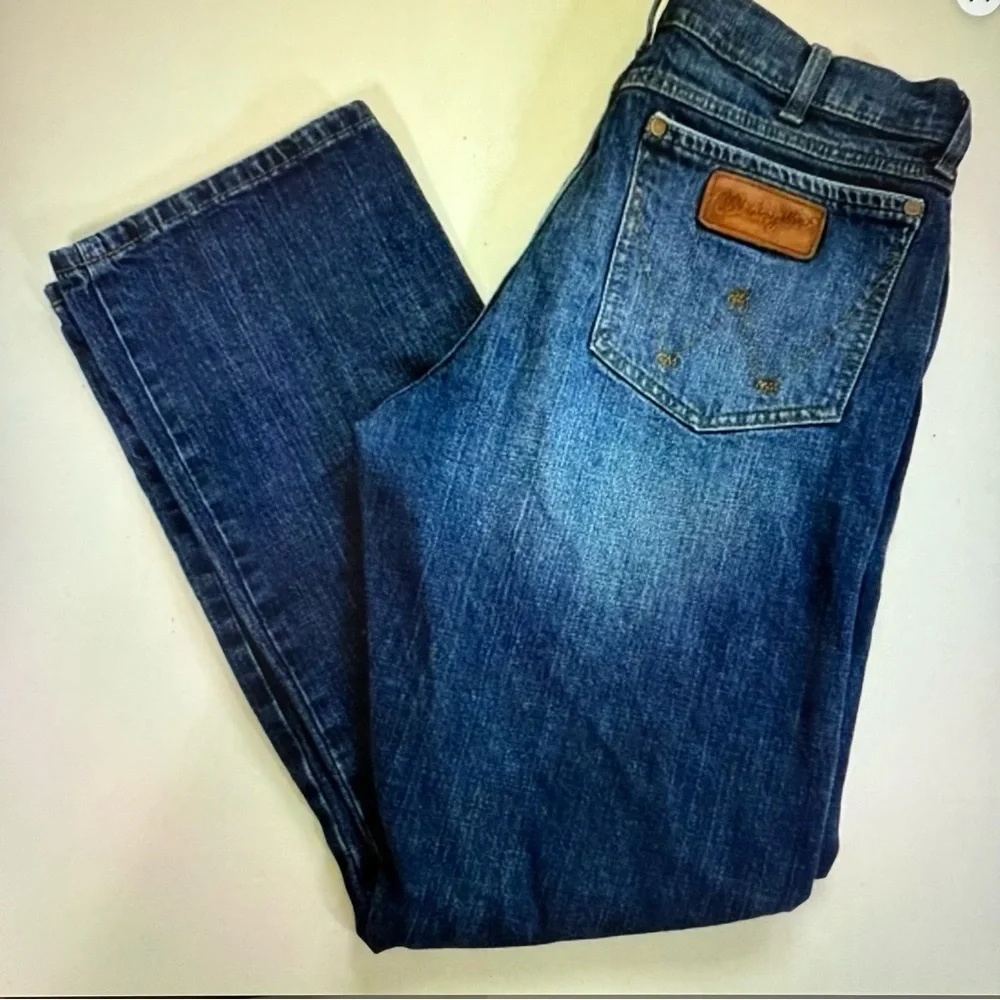 Wrangler boot, cut relaxed, retro jeans men’s size 34 boot cut cowboy - Picture 3 of 8